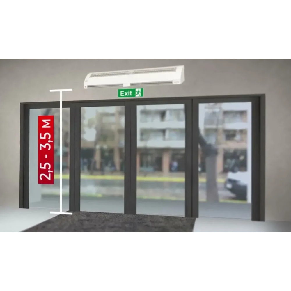 Тепловая завеса с электрическим нагревом Термия АО ЕВР 12,0/1,8TR (3х400В) К/DS (WRC)