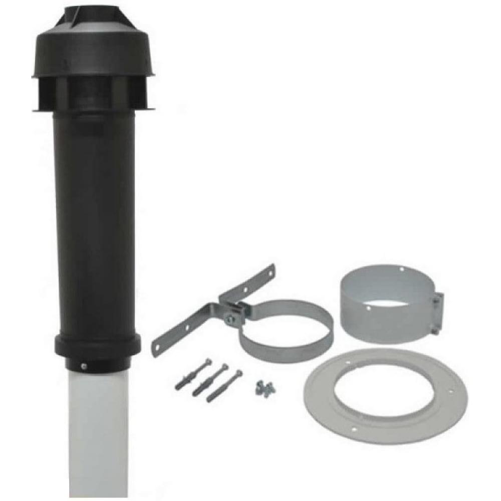 Комплект дымохода Protherm вертикального прохода сквозь крышу черный 80/125 (конденсат)