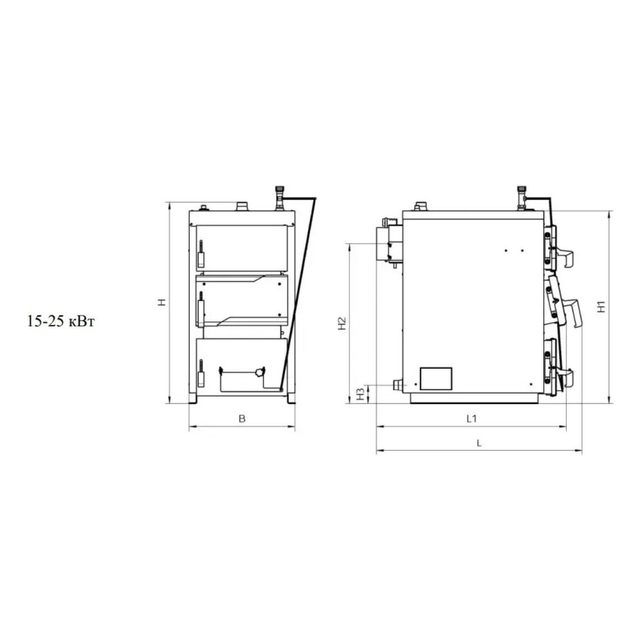 Котел твердотопливный длительного горения одноконтурный Altep Compact Plus 15 кВт
