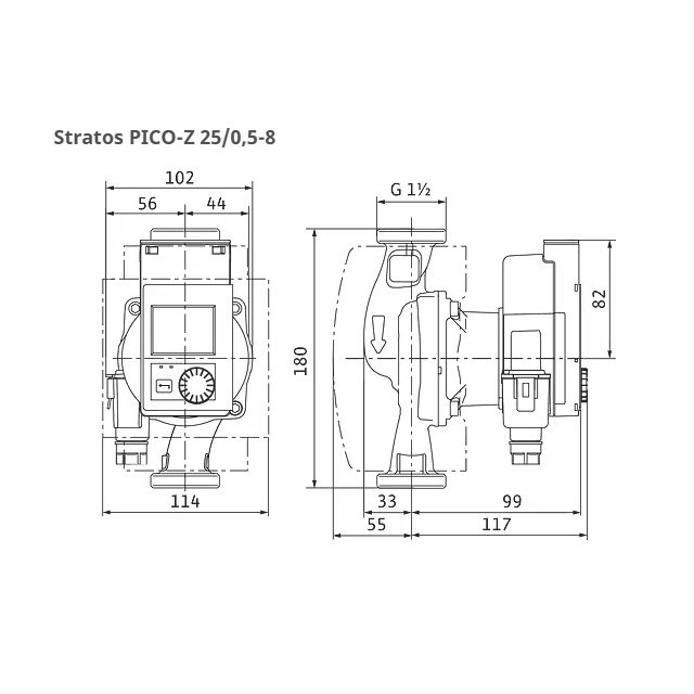 Циркуляционный насос Wilo STRATOS PICO-Z 25/0,5-8 (4255435)