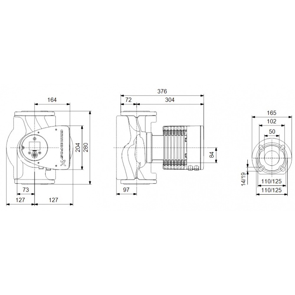 Циркуляционный насос Grundfos Magna3 50-100 F 280 (97924283)