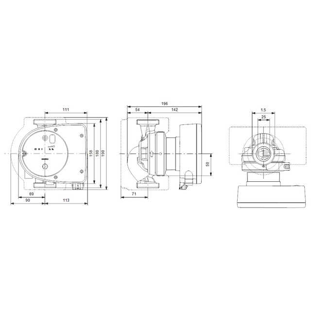 Циркуляційний насос Grundfos Magna1 25-80 180 (99221213)