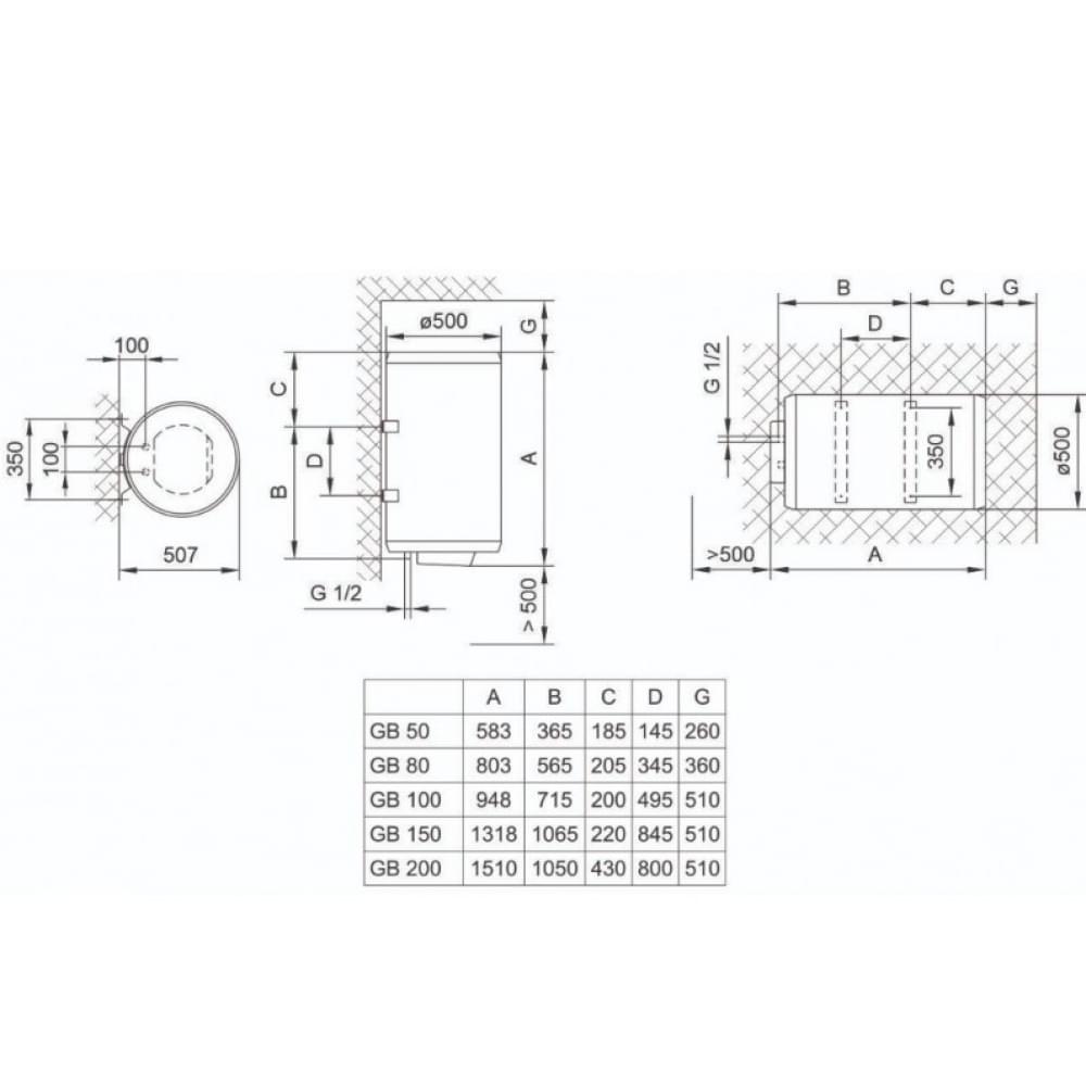 Бойлер накопичувальний електричний Tiki Comfort U 200V9 (700185)