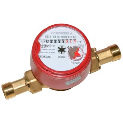 Лічильник для гарячої води B Meters (скорочена база) GSD8-I R 100 Ø1/2" ГВ 30°С-90°С Qn= 2,5 м³/г (8IA00C11CSCIVS)
