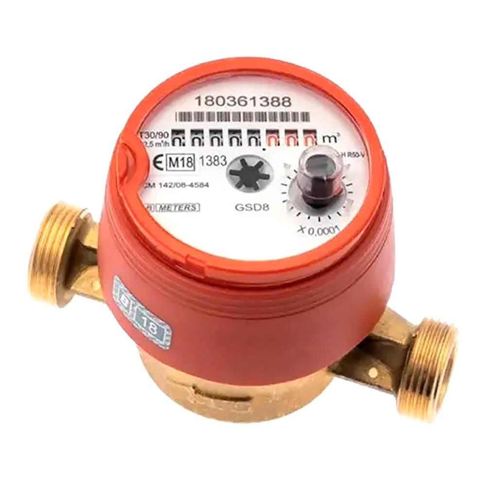 Счетчик для горячей воды B Meters GSD8-RFM MID R160 Ø1/2" ГВ (опция подключением M-Bus)( 90°C L=110 мм) (8MA00C12CSCMVS)