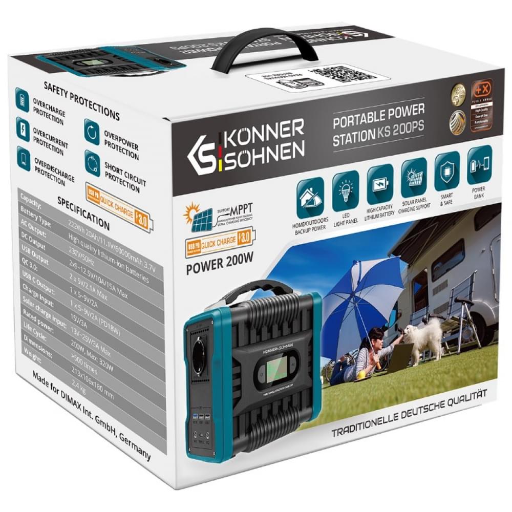 Портативная зарядная станция Könner&Söhnen KS 200W 222Wh
