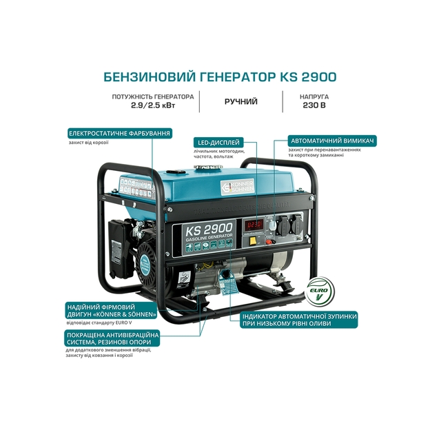 Бензиновий генератор Könner&amp;Söhnen KS 2900 (2,9 кВт)