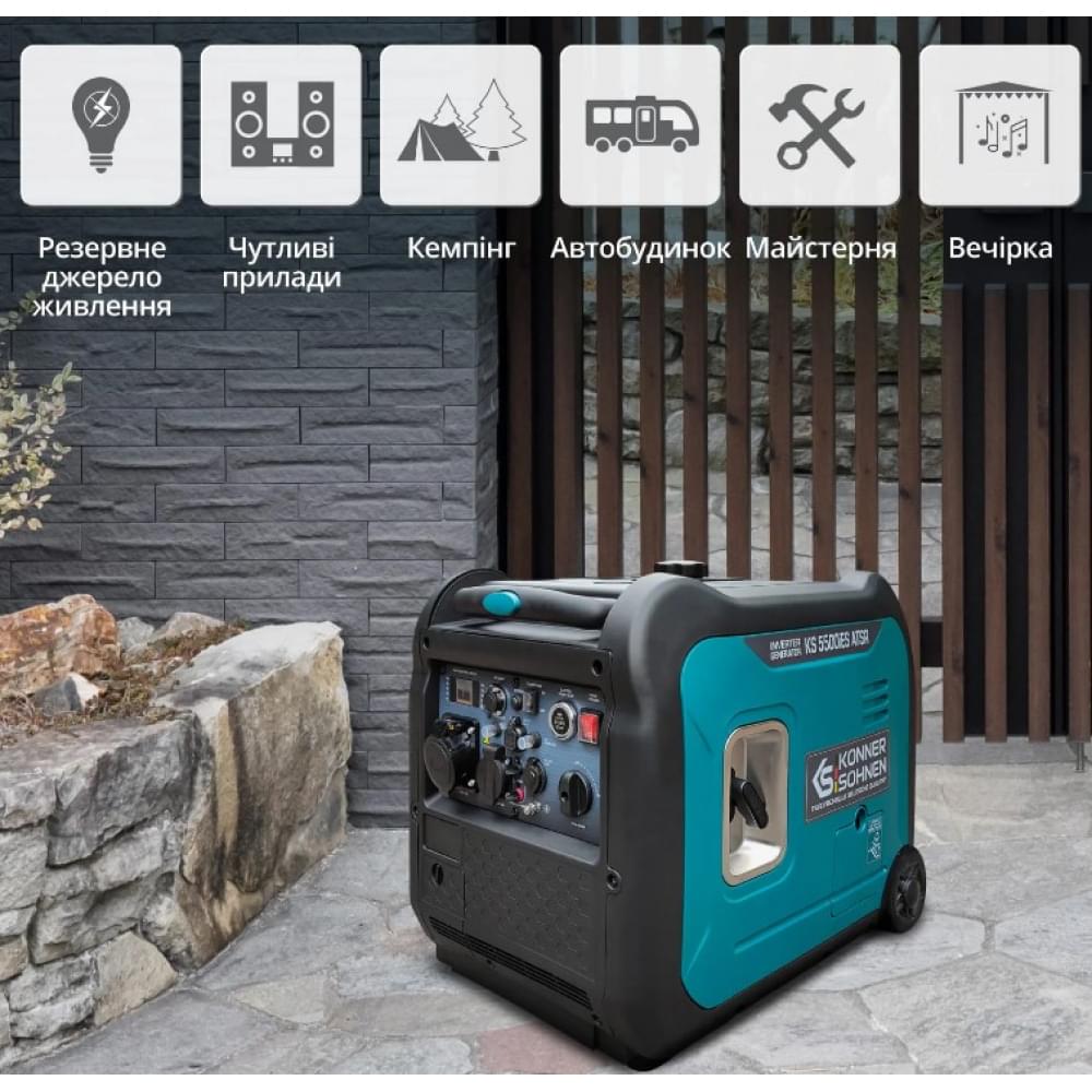 Инверторный бензиновый генератор Könner&Söhnen KS 5500iE S ATSR