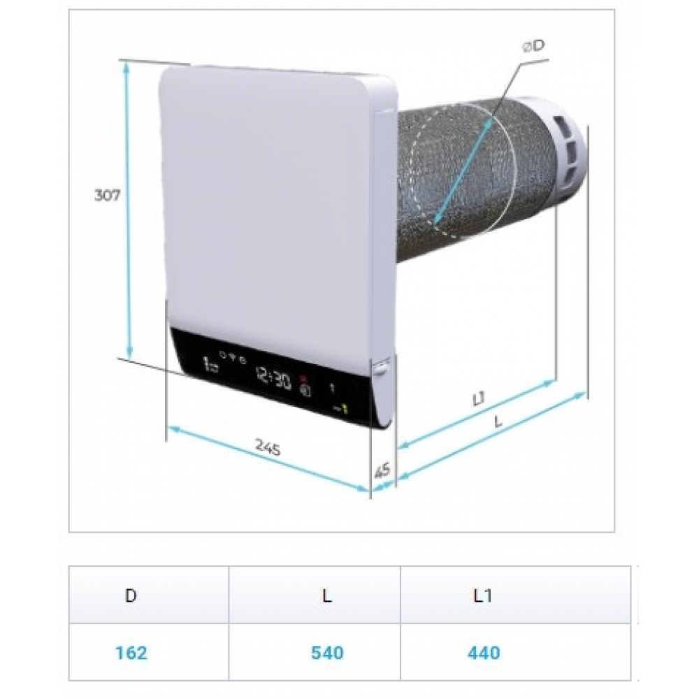 Приточно-вытяжная установка Vents Breezy 160-Е L055