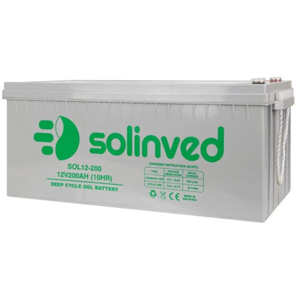 Аккумулятор гелевый Solinved 200-12 GEL (12V 200 Аh)