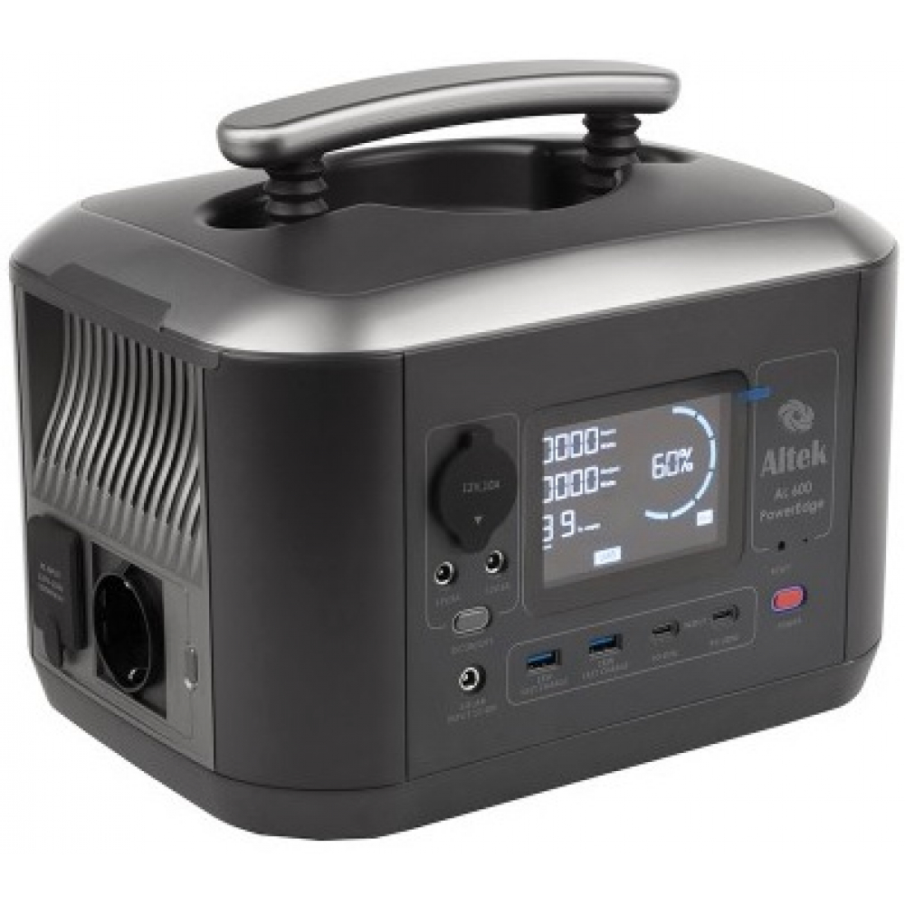 Портативная зарядная станция Altek AL 600 PowerEdge 600W 537,6Wh + солнечная панель ALT-120 милитари