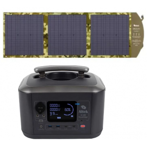 Altek AL 600 PowerEdge 600W 537,6Wh + солнечная панель ALT-120 милитари