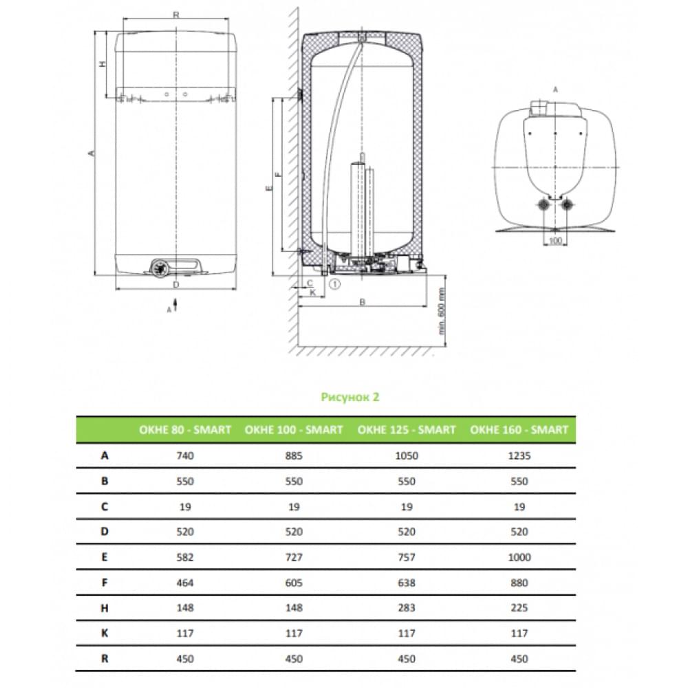 Бойлер накопичувальний електричний Drazice OKHE 100 (140810801)