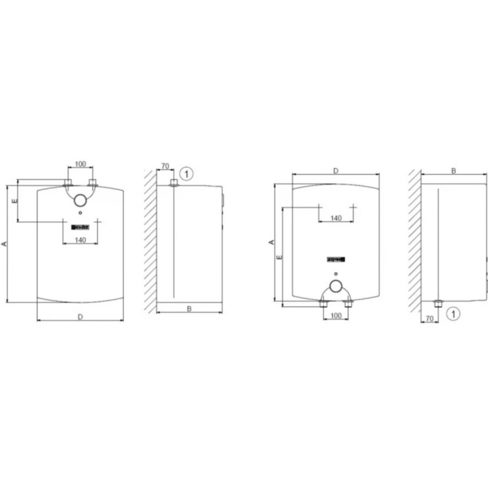 Бойлер накопичувальний електричний Drazice TO 15 UP (105313208)