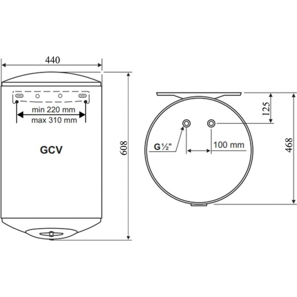 Бойлер накопичувальний електричний Tesy Anticalc GCV 504416D B14 TBR