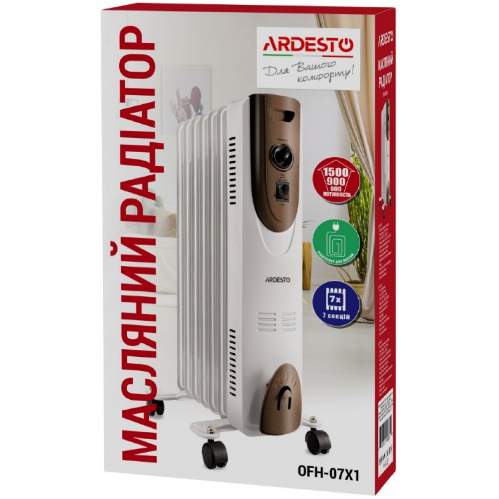 Масляный радиатор Ardesto OFH-07X1 (1500 Вт)