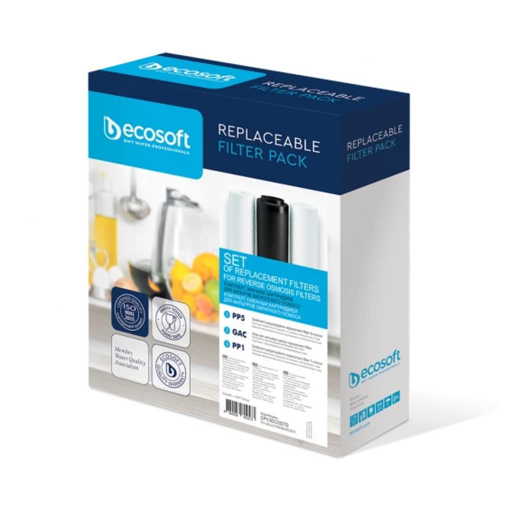 Комплект картриджей Ecosoft 1-2-3 Standart CPV3ECOSTD 2 полипропилена + уголь (CPV3ECOSTD)