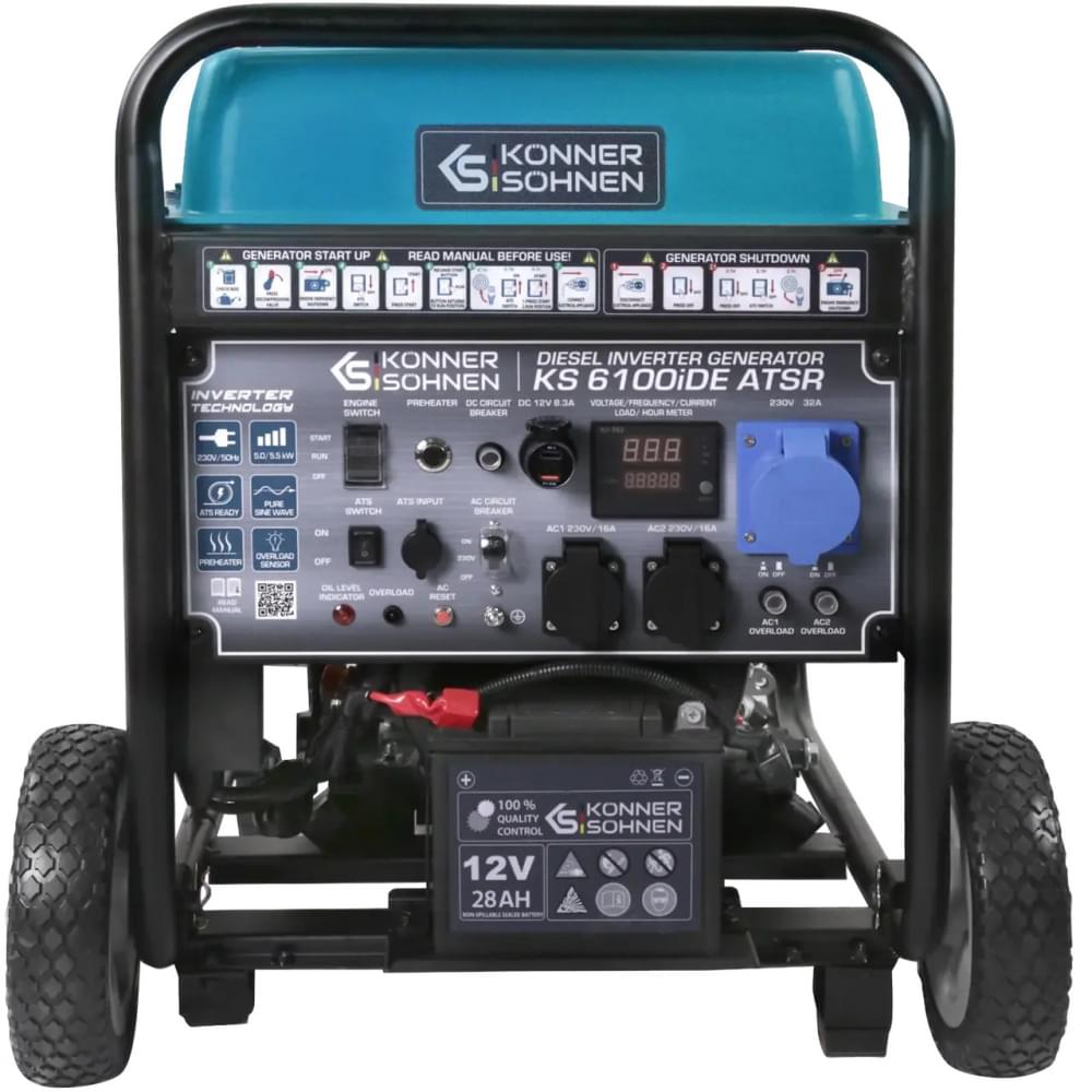 Дизельний генератор Konner&Sohnen KS 6100iDE ATSR 5,5 кВт