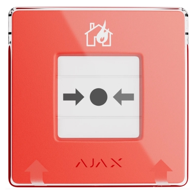 Бездротова програмована кнопка з механізмом скидання Ajax ManualCallPoint (Red)Jeweller (для житлових об'єктів) (000037734)