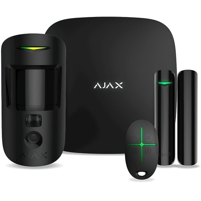Комплект охранной сигнализации Ajax StarterKit Cam Plus Black (000019876)