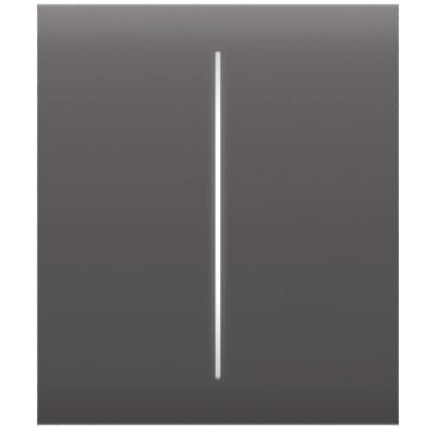 Панель вимикача світла Ajax CenterButton 2-gang for LightSwitch Jeweler Gray (000029830)
