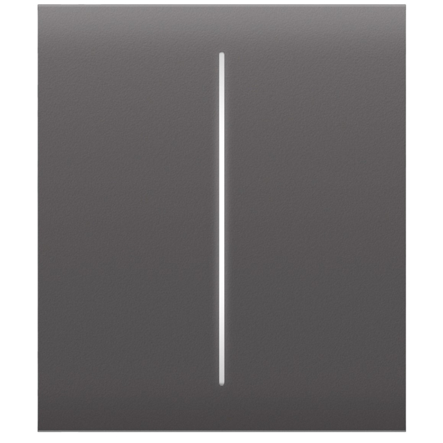 Панель вимикача світла Ajax CenterButton 2-gang for LightSwitch Jeweler Gray (000029830)