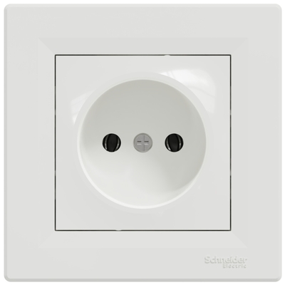 Розетка без з/к Schneider Electric, Asfora (білий, самозажимний)