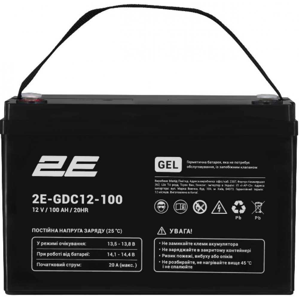 Аккумулятор 2E GDC, 12В, 100Ah, GEL (2E-GDC12-100)