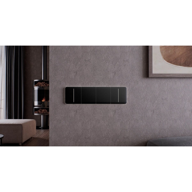 Панель вимикача бічна  Ajax SideButton 2-gang for LightSwitch Jeweler Graphite (000029822)