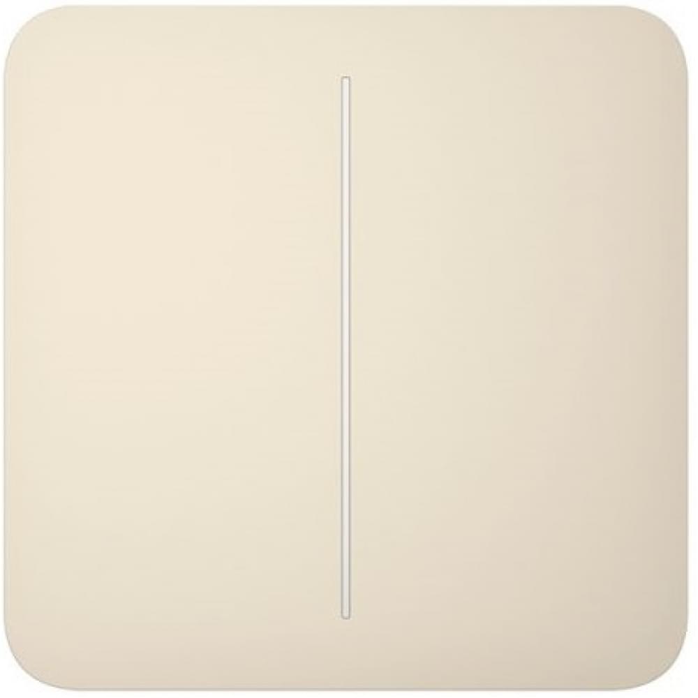 Панель выключателя света Ajax SoloButton 2-gang for LightSwitch Jeweler Ivory