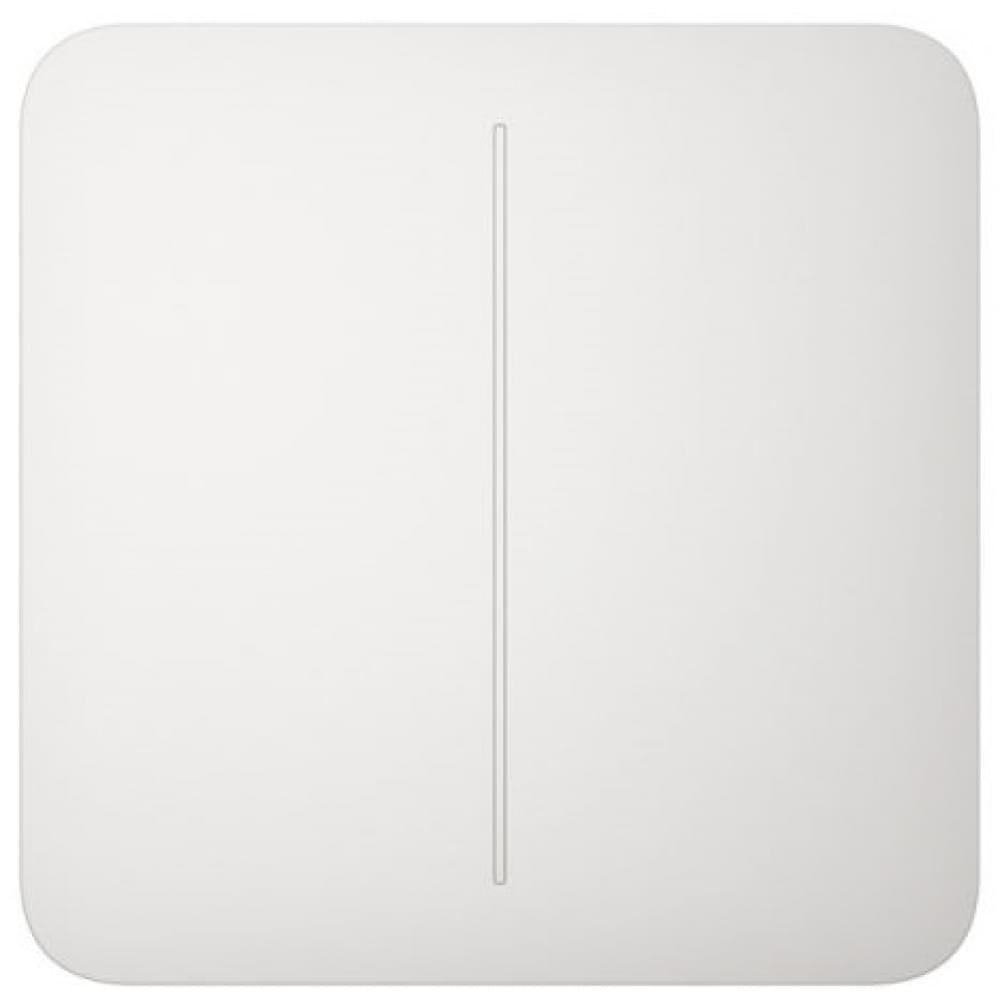 Панель выключателя света Ajax SoloButton 2-gang for LightSwitch Jeweler White