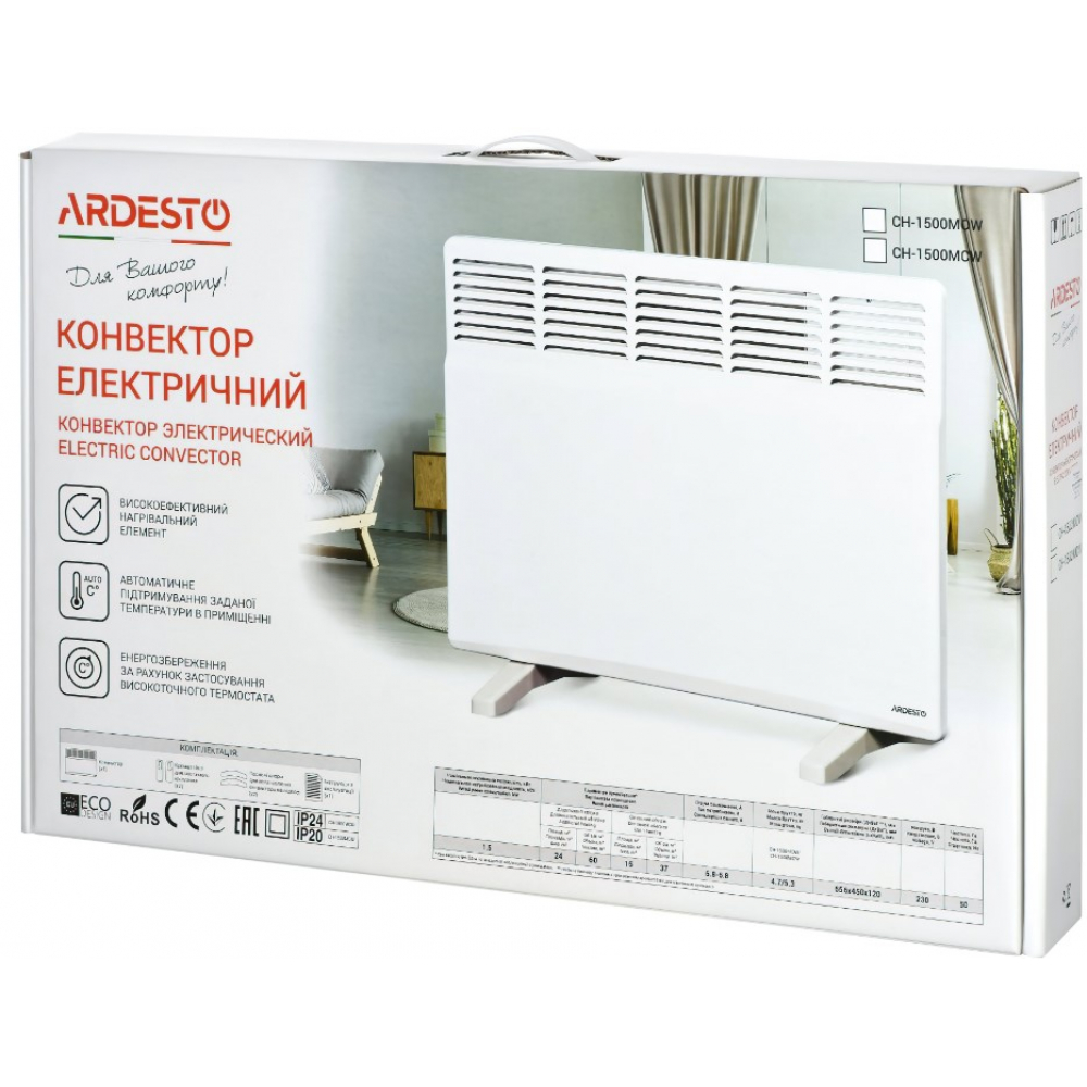 Електричний конвектор Ardesto CH-1500MOW
