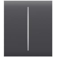 Ajax CenterButton 2-gang for LightSwitch Jeweler Graphite