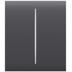 Ajax CenterButton 2-gang for LightSwitch Jeweler Graphite