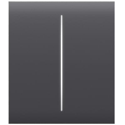 Панель вимикача світла Ajax CenterButton 2-gang for LightSwitch Jeweler Graphite (000029824)