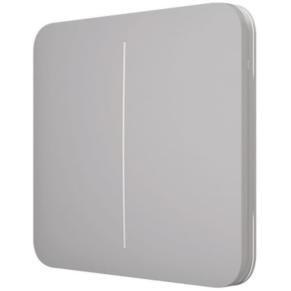 Панель вимикача світла Ajax SoloButton 2-gang for LightSwitch Jeweler Fog