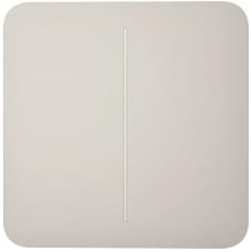 Панель выключателя света Ajax SoloButton 2-gang for LightSwitch Jeweler Oyster