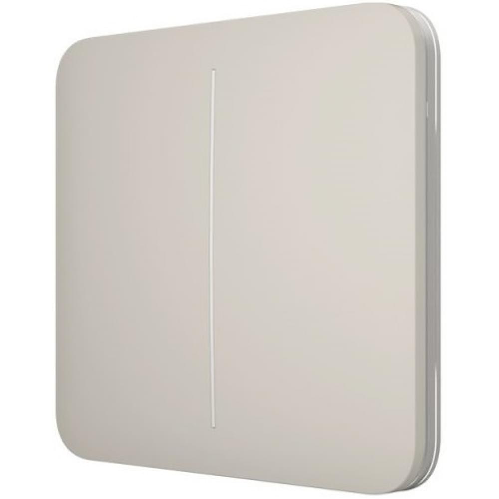 Панель выключателя света Ajax SoloButton 2-gang for LightSwitch Jeweler Oyster