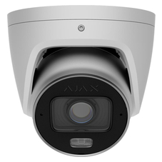IP-камера дротова Ajax TurretCam HLVF 5 MP White, 2.8–12 мм, PoE, True WDR, IP67, ІЧ 60 м, LED 40 м, аудіо, кут огляду 31° до 111°, вулична, біла, 126281.197.WH1