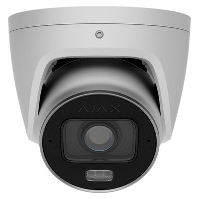 IP-камера дротова Ajax TurretCam HLVF 5 MP White, 2.8–12 мм, PoE, True WDR, IP67, ІЧ 60 м, LED 40 м, аудіо, кут огляду 31° до 111°, вулична, біла, 126281.197.WH1