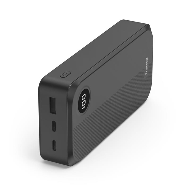 Повербанк Hama 20000 mAh, 2хUSB-C, USB-A, Black (00201755)