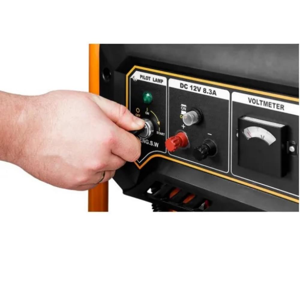 Бензиновый генератор Neo Tools 230В (1 фаза), 2.8/3кВт+Портативная солнечная панель 90-140