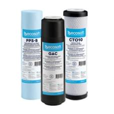 Комплект картриджей Ecosoft 1-2-3 CHV3ECO улучшенный 2 угольных картриджа + полипропилен (CHV3ECO)