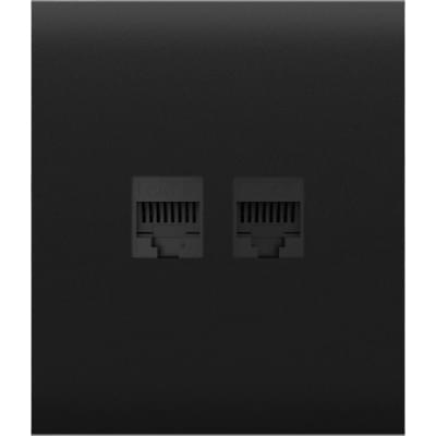 Центральная панель для встроенной розетки Ajax CenterCover (LAN) Black (126196.318.BL)