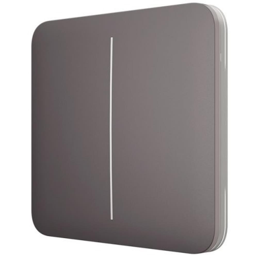Панель выключателя света Ajax SoloButton 2-gang for LightSwitch Jeweler Grey