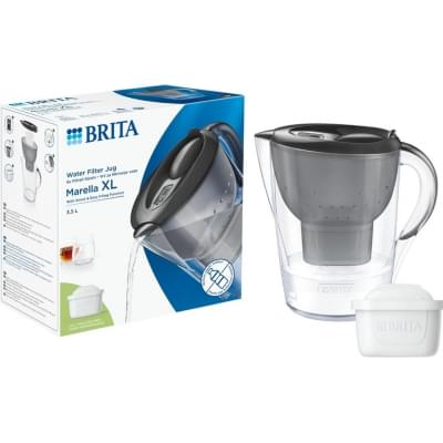 Фильтр-кувшин Brita Marella XL Memo MXPro 3.5л (2л очищеної води) з фільтр-картриджем, сірий