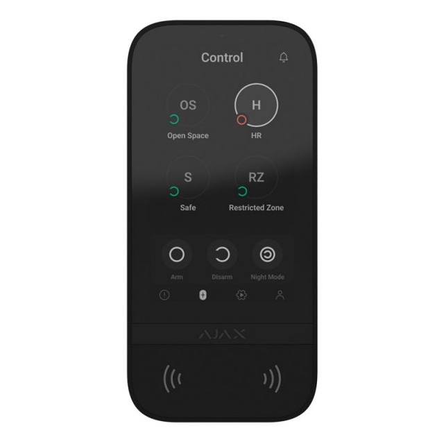 Сенсорна клавіатура Ajax KeyPad TouchScreen Black (000034513)