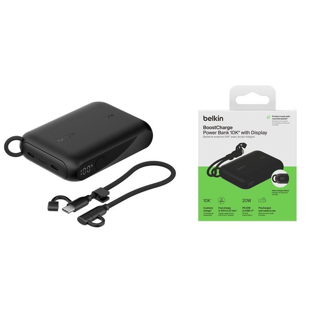 Повербанк Belkin 10000 mAh 20W Black (BPB027HQBK)