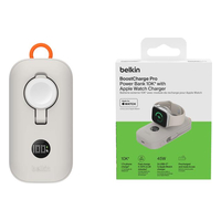 Акумулятор портативний літій-іонний Power Bank Belkin 10000мА·год, 45Вт, з інтегрованим кабелем USB-C, Apple Watch Charger