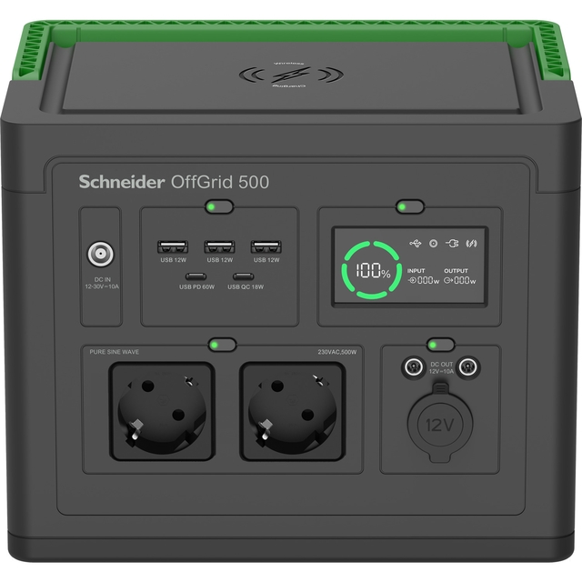 Портативна зарядна станція Schneider Electric PPS730-GR 700W 738Wh OffGrid Portable Power Station Wireless Charge